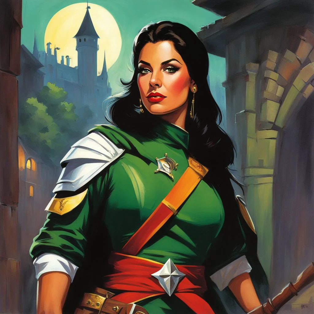 woman version of Sheriff of Nottingham [art by Steve Rude] Robin Hood