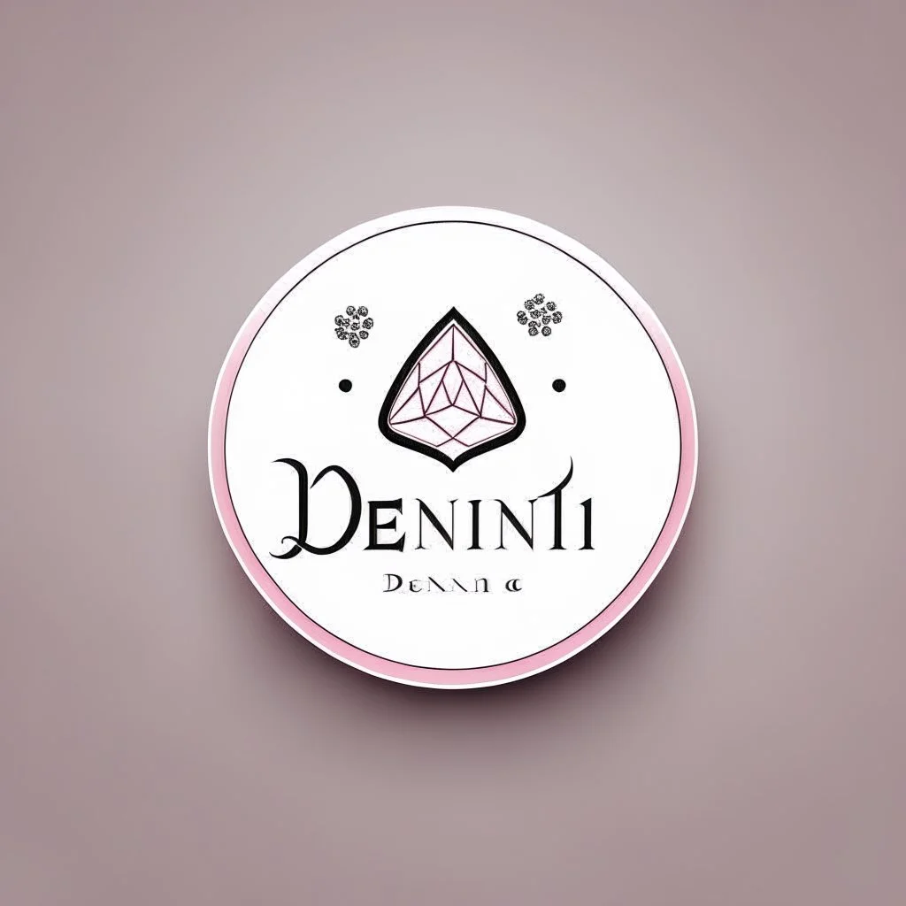 Create a logo for Deniz, a boutique of diamond-inspired dresses, Baby Pink