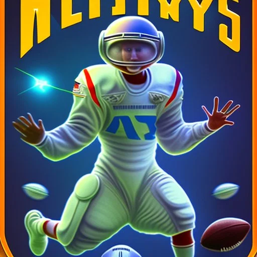 Aliens playing Zero gravity American football