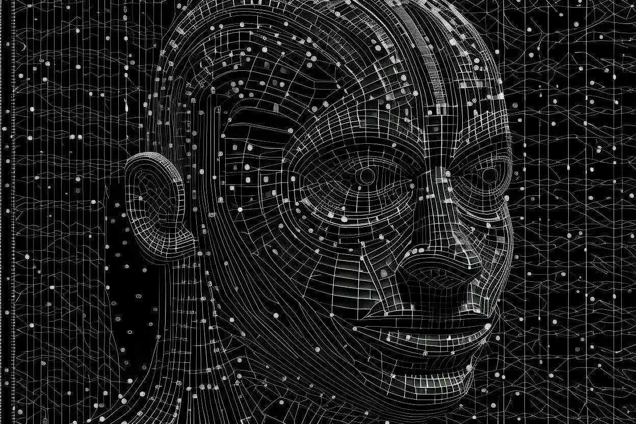 Cypherpunk represented as lines and dots