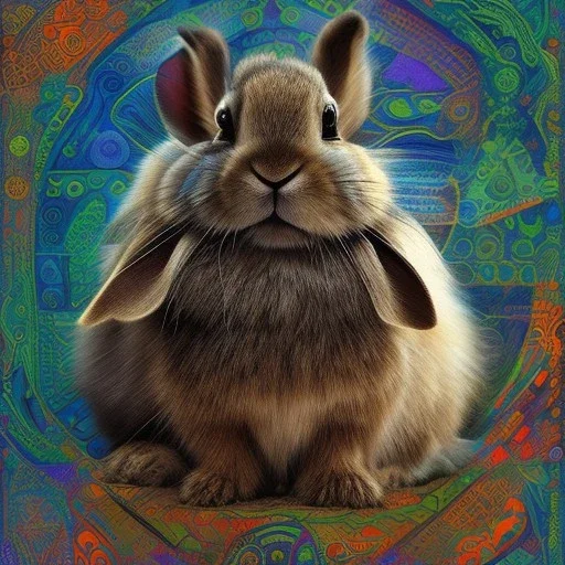 girl rabbit with blue third aye, aboriginal, dot painting, indiginous, dot, mud, dream-time, abstract, dots, natural pigment, extremely sharp detail, finely tuned detail, ultra high definition, 8 k, unreal engine 5, ultra sharp focus, art germ and Paul Lewin and Kehinde Wiley