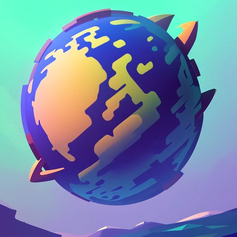 stylized planet