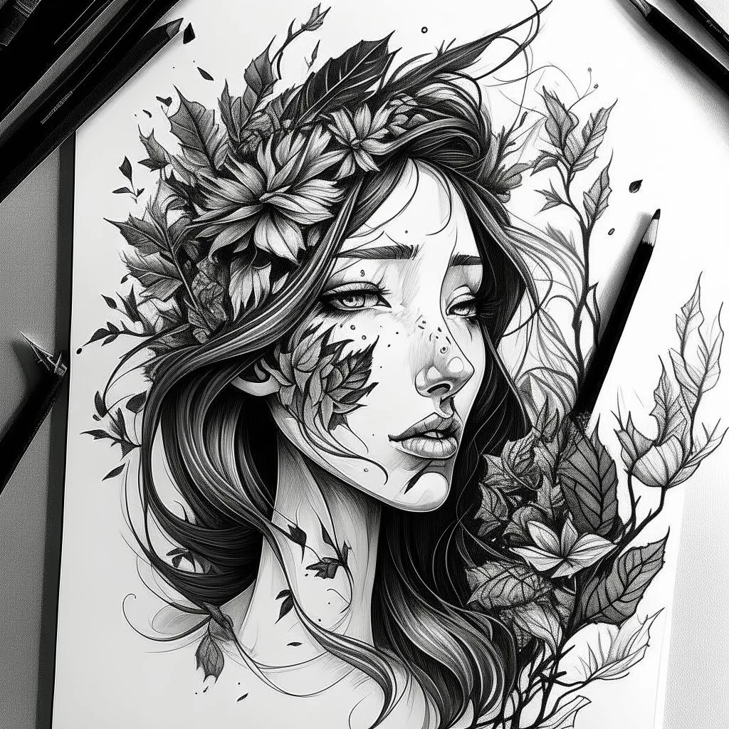 A black and white drawing, to impress