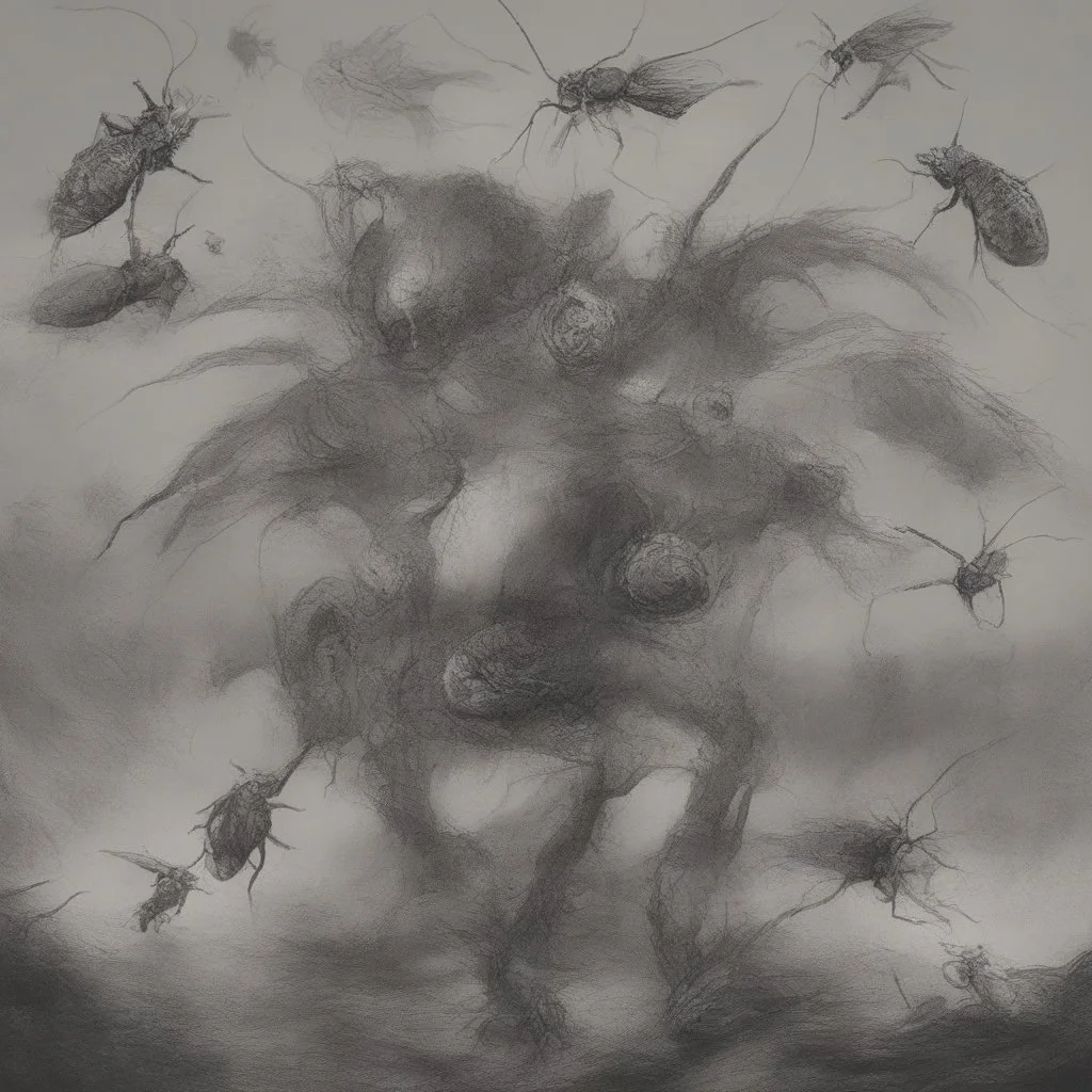 horror, infested, swarm, mechanical, robot, insects, bugs, cockroaches, flies, spiders, ticks, parasites screaming person, pain, decay