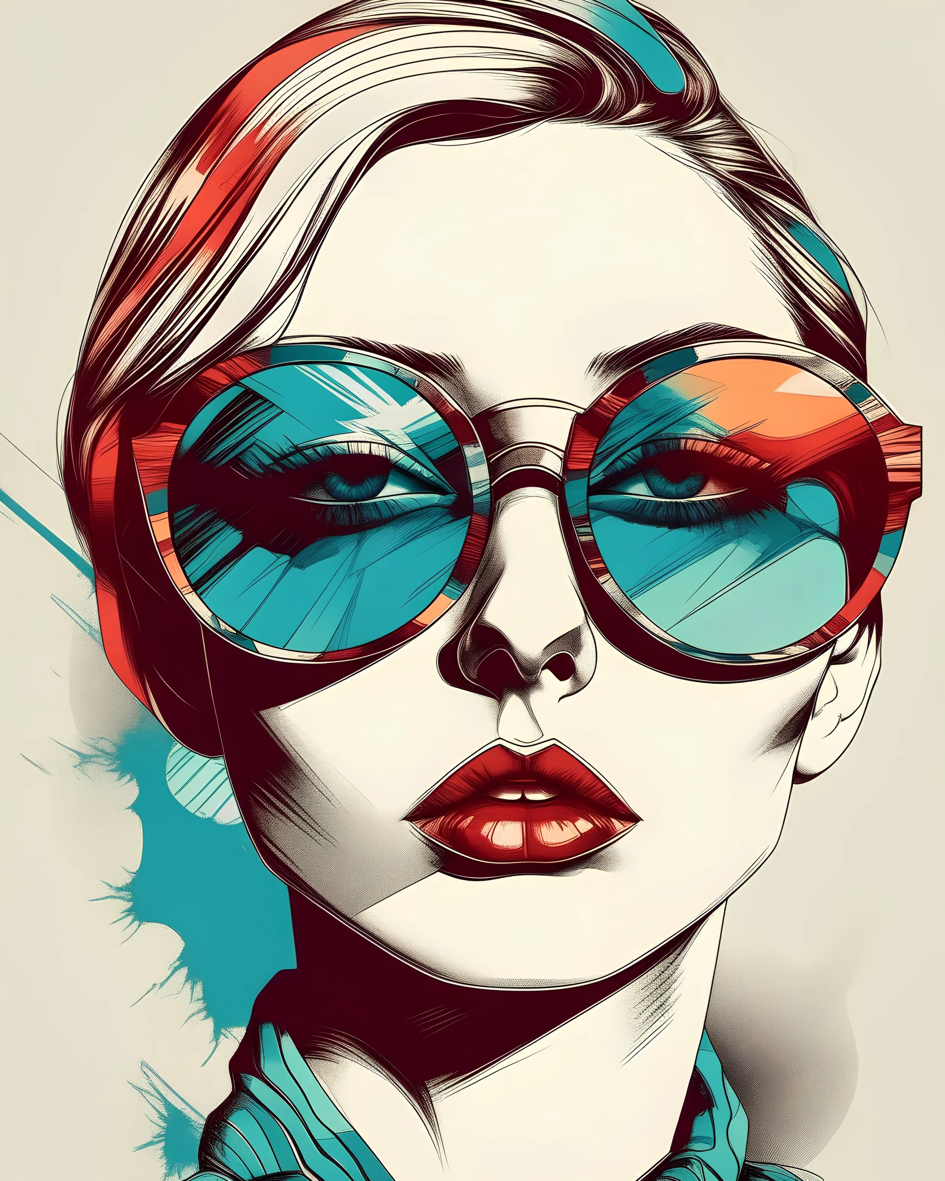 Art illustration sunglasses