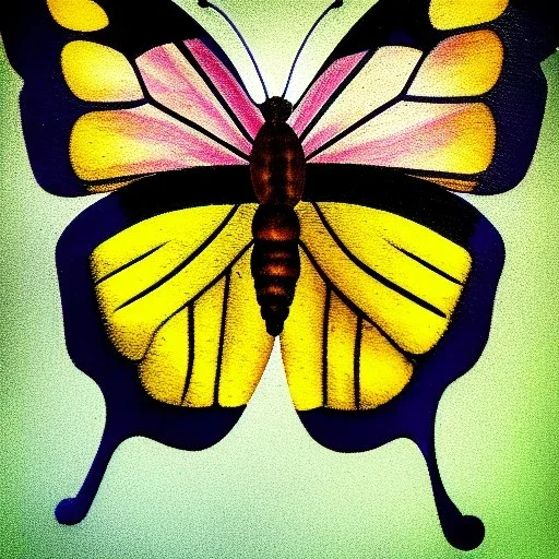 portrait of a butterfly Michelangelo style