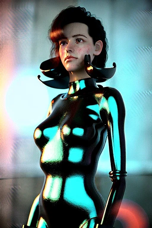 Ultra Realistic retro sci-fi scene, portrait, brunette woman, sweet Monica Belucci face, perfect iris, glow eyes, makeup. Alien Saturn background, Retro sci-fi style, helmet, tight latex coat, fog, rain, soft color, highly detailed, unreal engine 5, ray tracing, RTX, lumen lighting, ultra detail, volumetric lighting, 3d, finely drawn, high definition, high resolution.