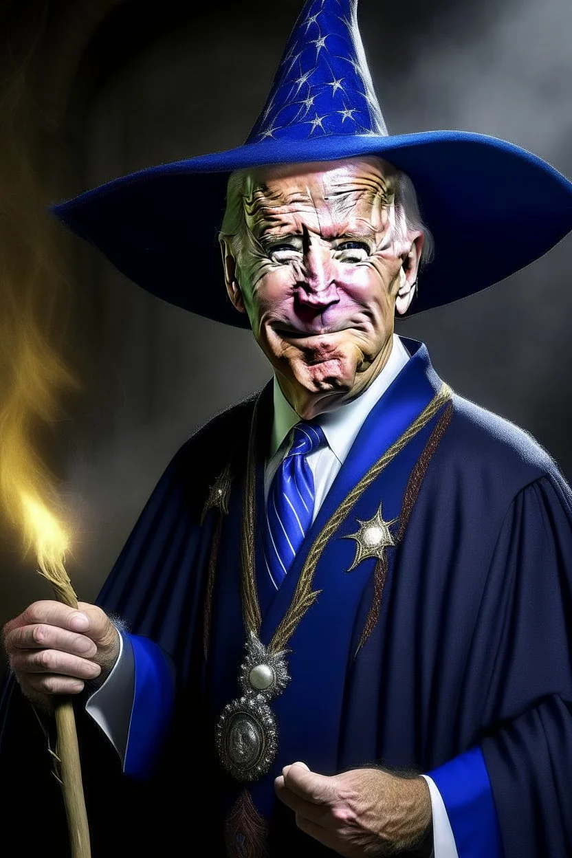 Joe Biden dressed as a wizard