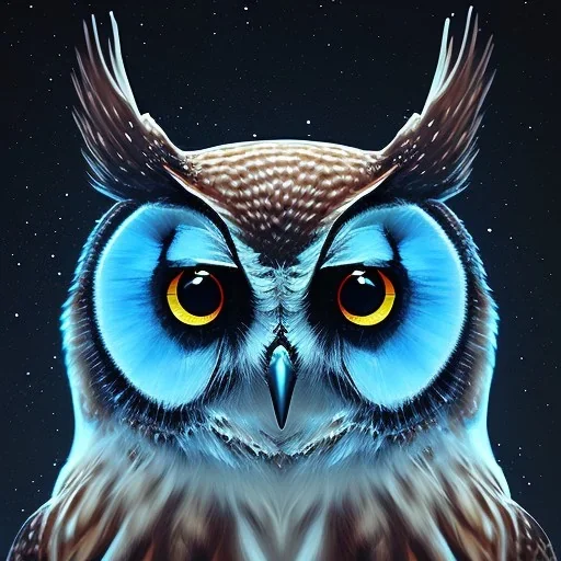 owl, starry eyes