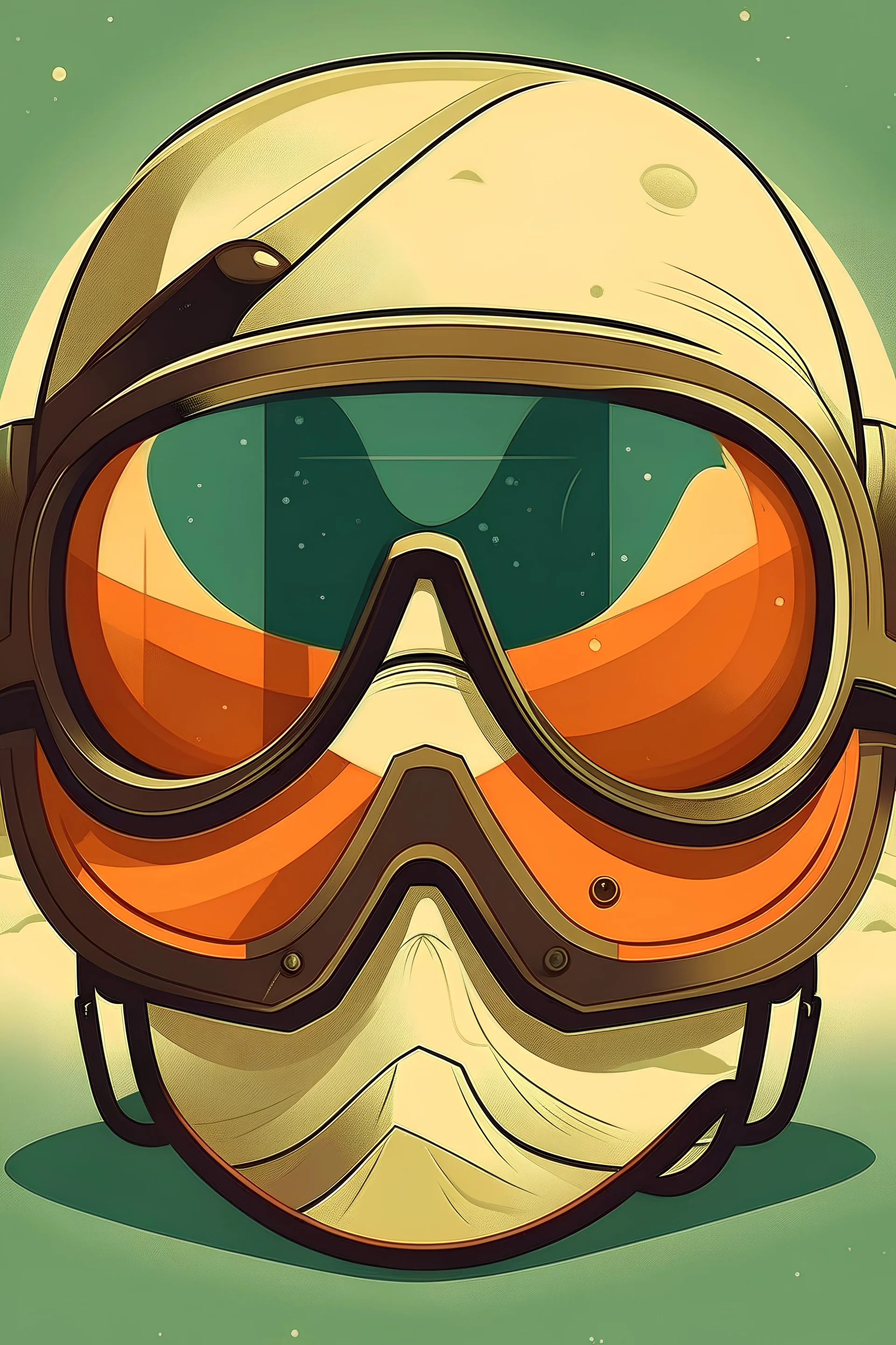 Can you create a retro ski poster of goggles