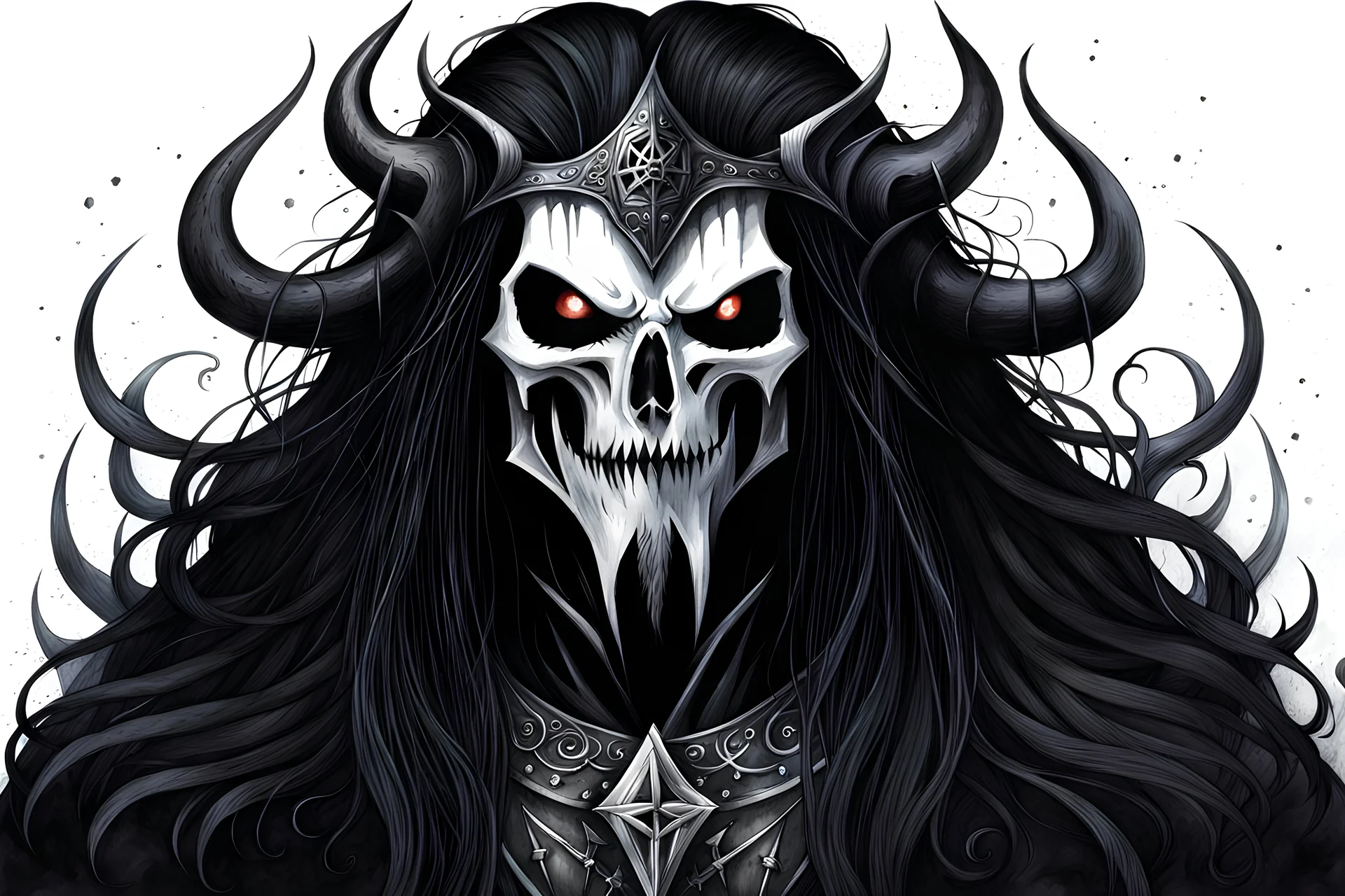 So Abyss: Unveiling the Top 50 Black Metal Albums Ever characters in an artful cartoon, in a watercolor and pencil style drawing,dark full of life image with a real metal style feel to it, add a full band in the image with power and energy to it