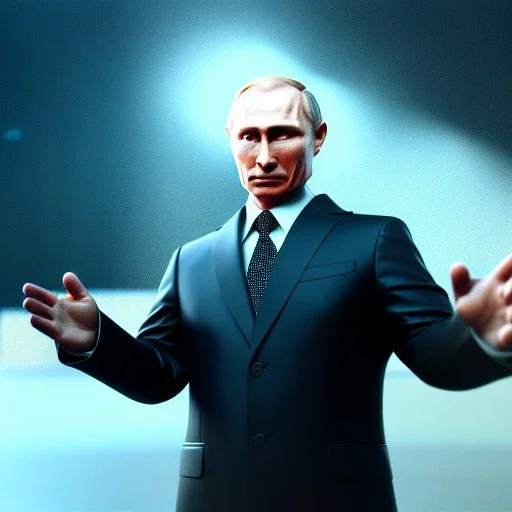  PUTIN ,octane render, 8k, high detail, metallic, full figure,