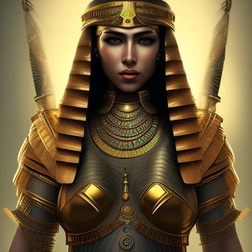 intense Egyptian warrior portrait, cinematic lighting, detailed,4k, best quality, ultra HD, magical