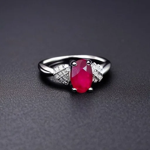 ruby ring with braided tungsten and titanium, braided band, men's jewellery