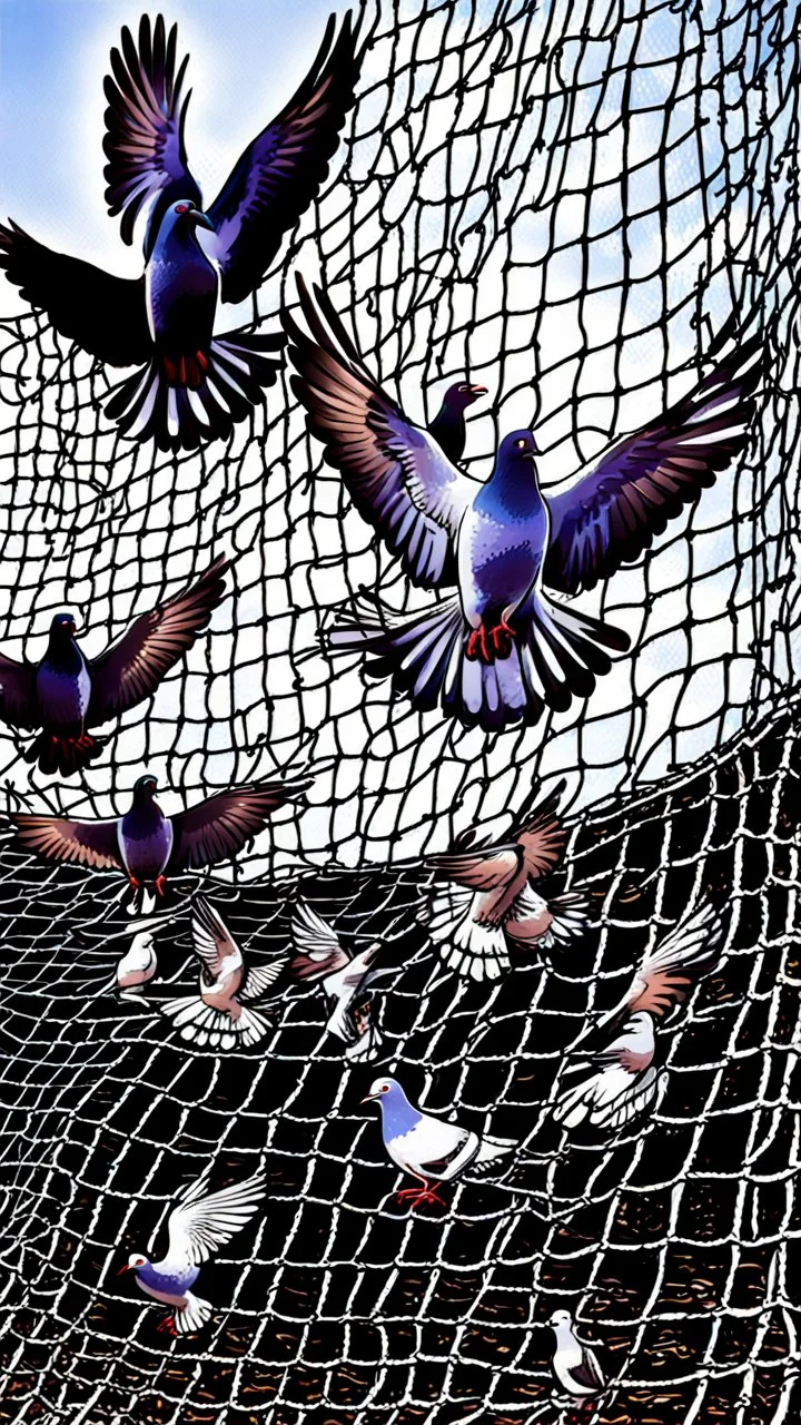 To many pigeon escape from net