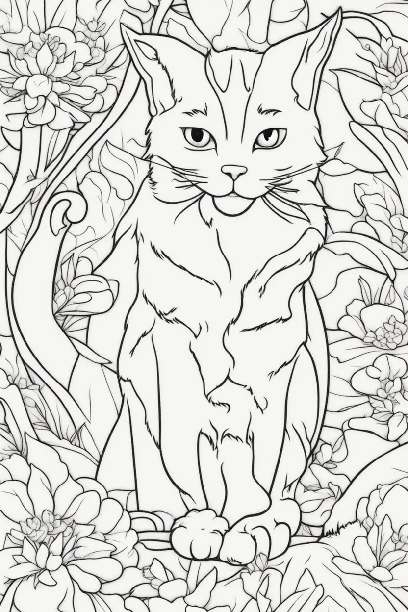 cat coloring page