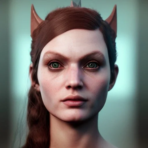 analog style, Celtic goddes, portrait, simmetric eyes, ambient, batgirl wearing outfit, ultra realistic photo, unreal engine