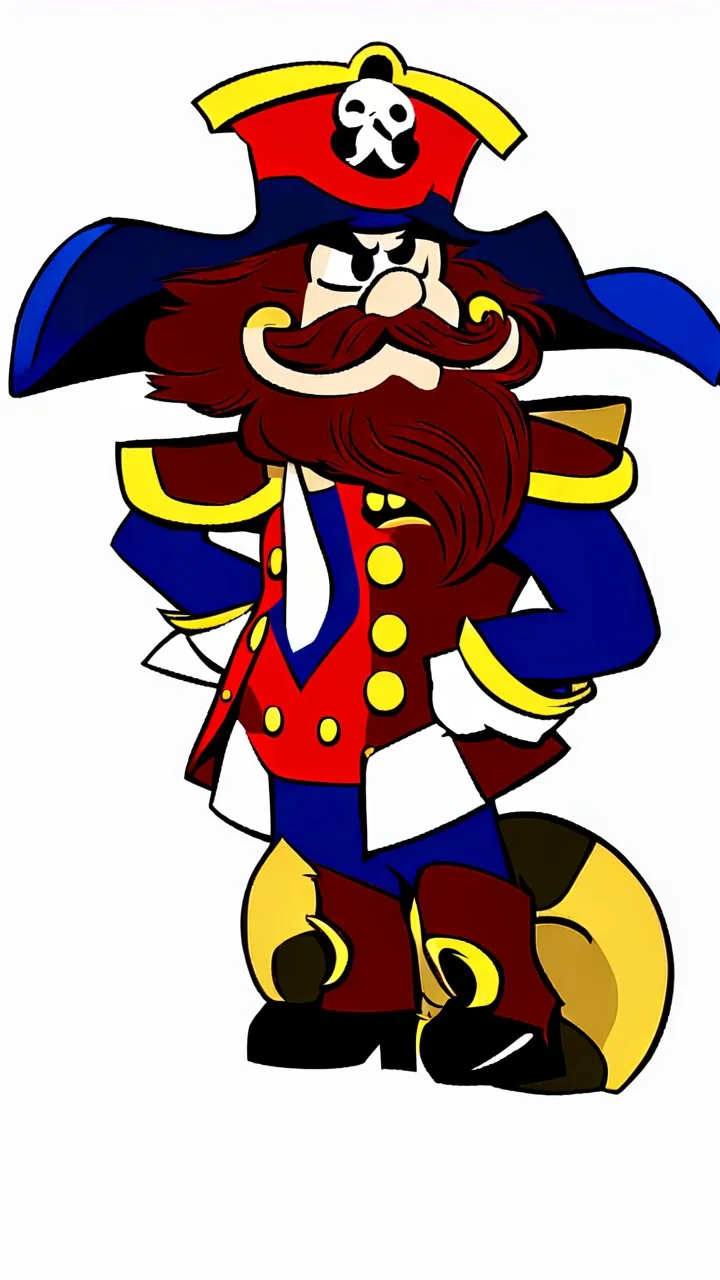 Captain Crunch standing in a captain morgan pose