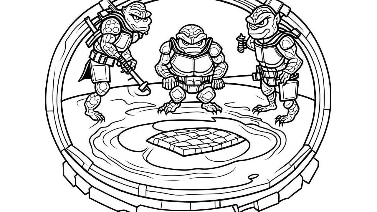 🐢draw an 23 university birthday cake template for the new Teenage Mutant Ninja Turtles