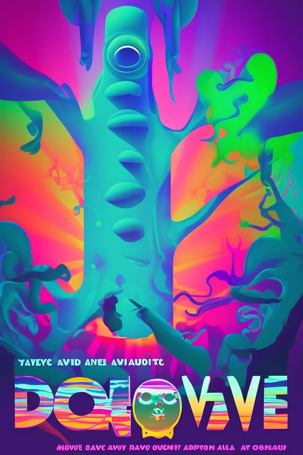 rave poster with ocean theme