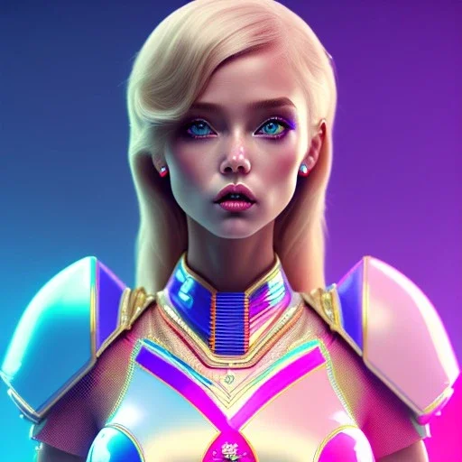 blonde woman, purpurin, latex dress, gradient color, BLUE, PINK, CYAN, neon, insanely detailed, 16k resolution, perfect eyes, cinematic smooth, intricate detail