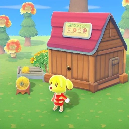 Painting of Isabelle animal crossing