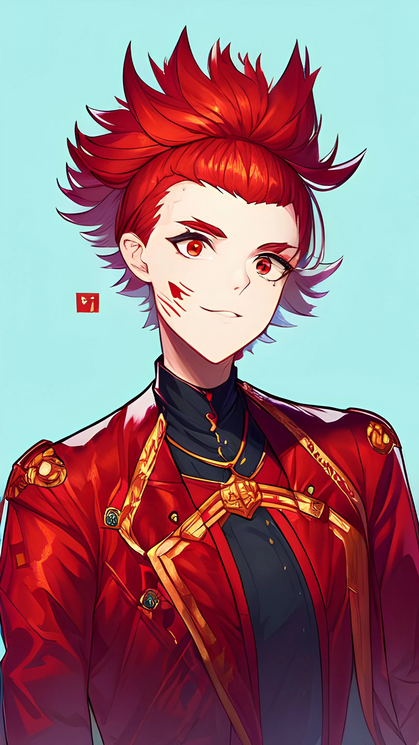NFT, Red self portrait punk Vincent van Gogh, red spikey mohawk, red leather punk jacket, painted by van Gogh, in the style of beeple and bosslogic, trending on opensea NFT marketplace; minted on Ethereum network with Ethereum cryptocurrency