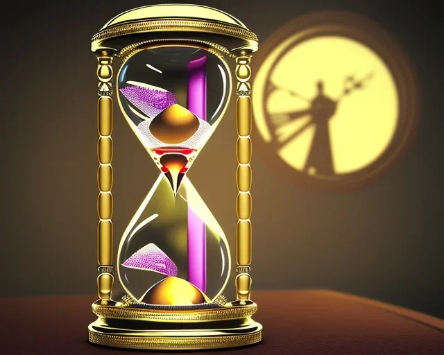 magic hourglass, intricate, realistic, meticulously detailed