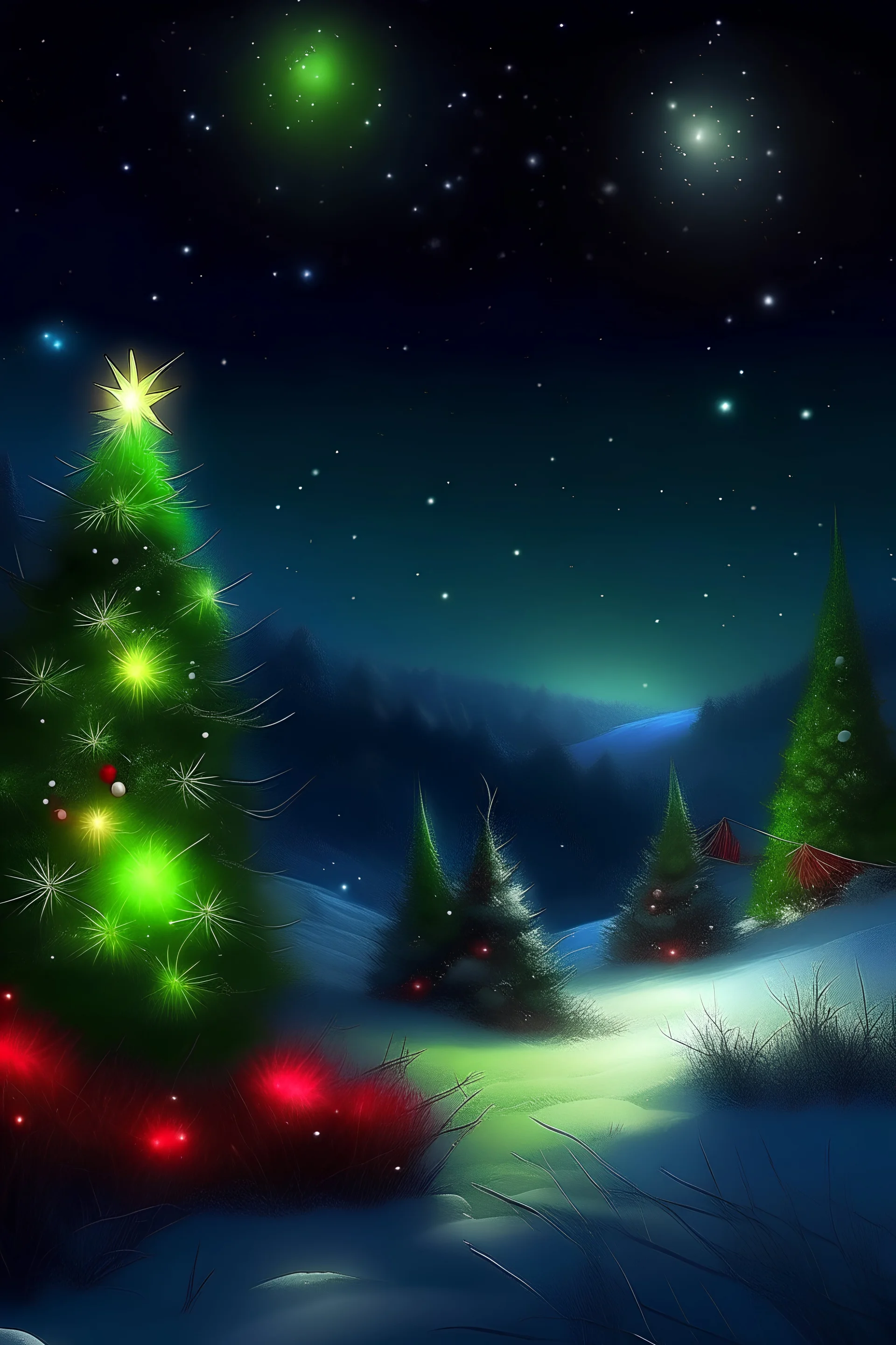 Christmas night nature