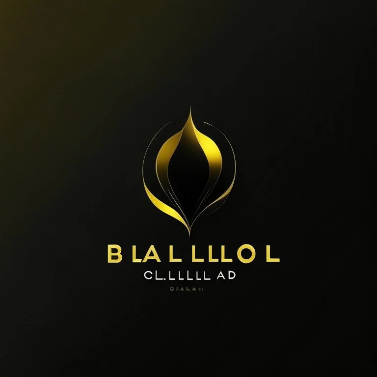 minimalist logo. one logo. tech company similiar to apple. write name: black gold. colors: black and yellow. write the name bellow the logo: BLACK GOLD