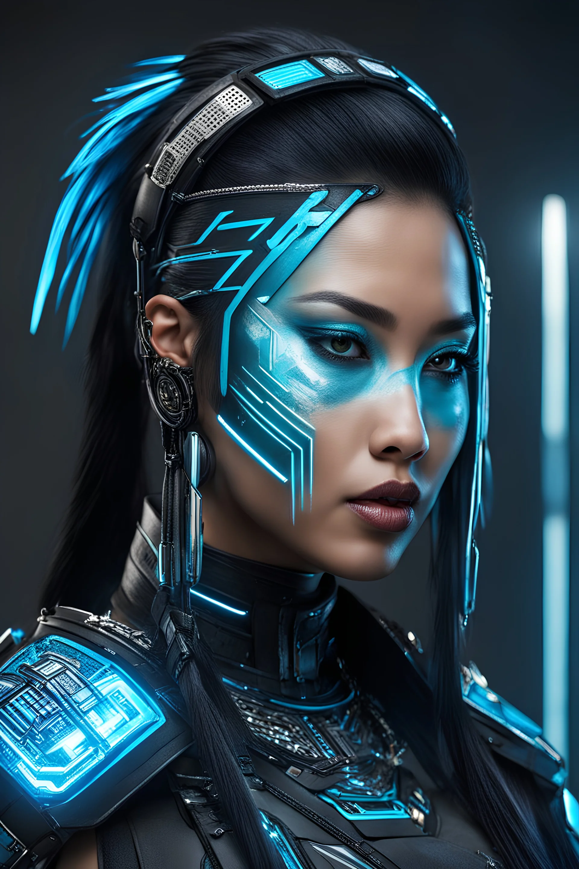 cyberpunk female Pribumi indonesia, sub zero