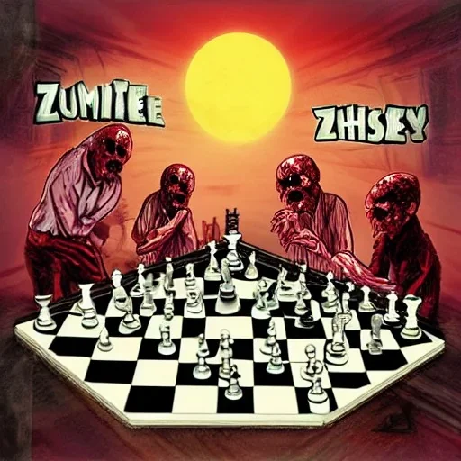 zombies playing chess