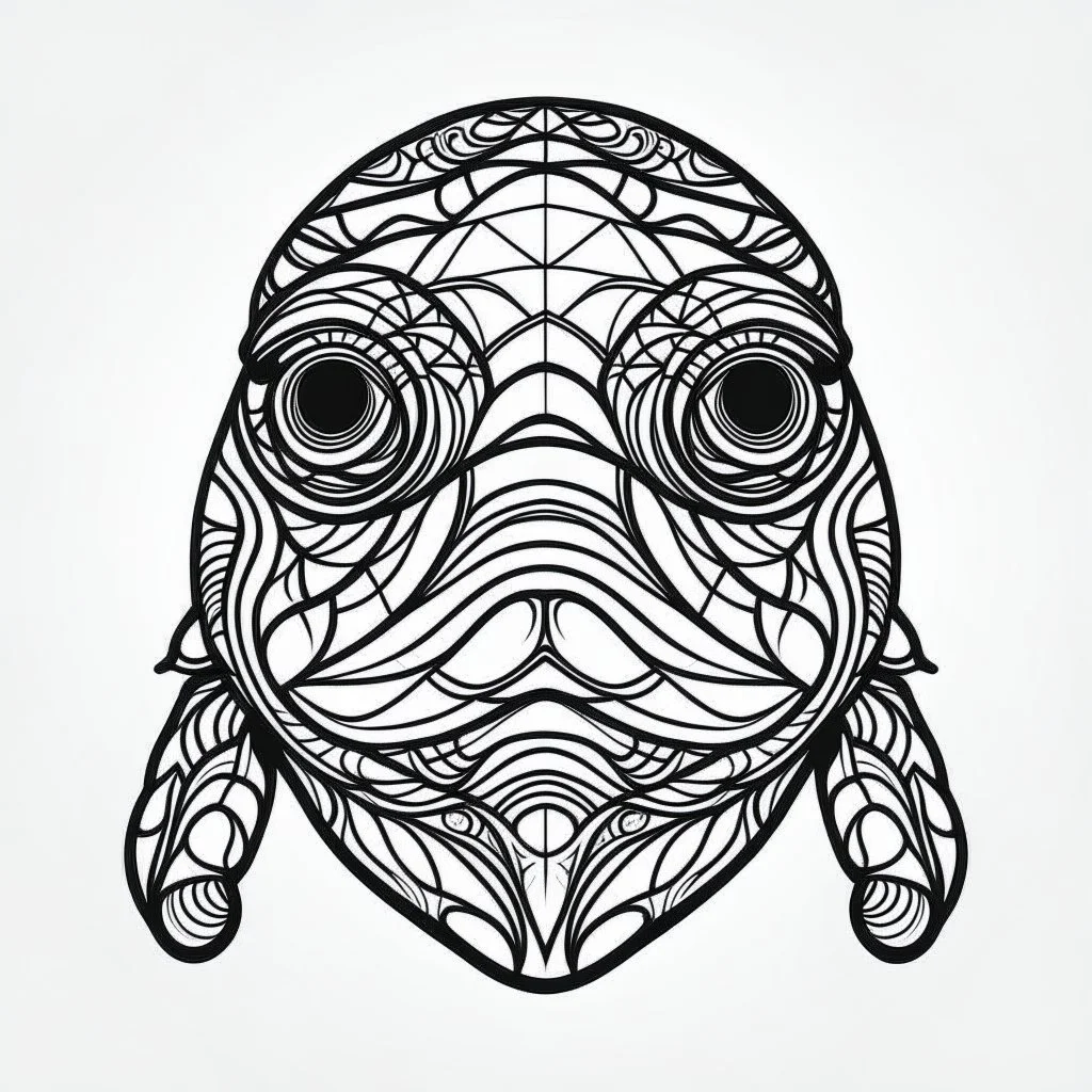 Turtle, face view, minimal lines, cartoon, mandala style, white back ground color, real style, realistic, minimalistic, minimal black line art, line art, crisp line art, unique coloring sheet, outlined, outline, crisp, crisp line edges, illustration, thin lines, crisp clear lines, line art, clean line art, unique, 8k, amazing, masterpiece, no colors, no dark color, no black color, avoid thick black, minimalistic line edges, pure white back ground, image character full fit to page,