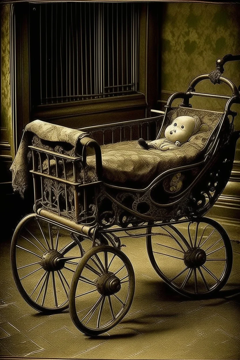 Vintage horror pram,