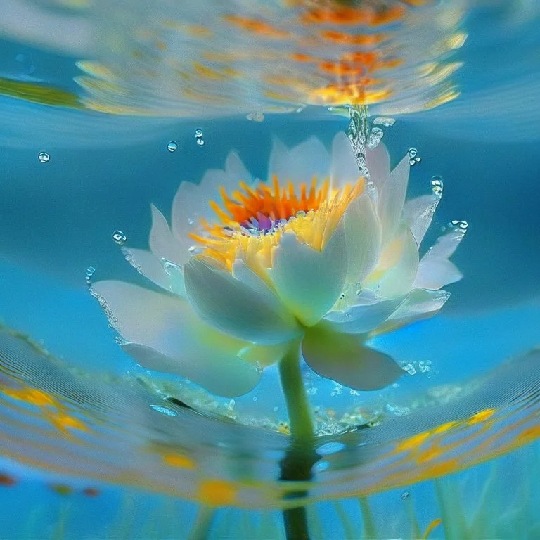 flower under water