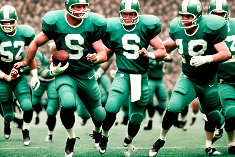 Boston Shamrocks American Football team, Magazine Cover, Vintage photo, 1950's football, detailed faces, detailed bodies, high quality, photo-realistic,