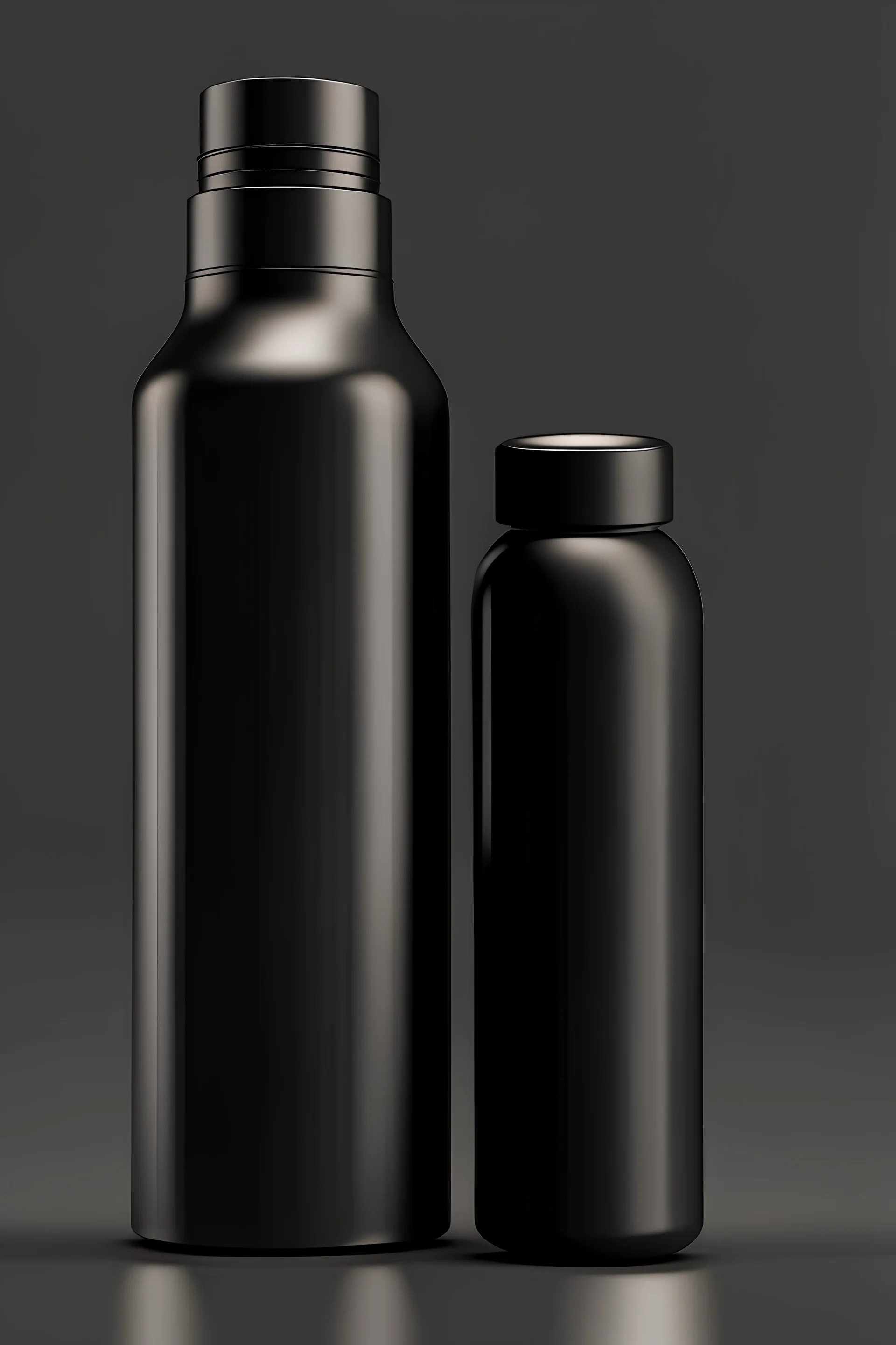 black blank fitness bottle mockup