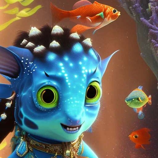 cute fish “wearing avatar make up” Pandora