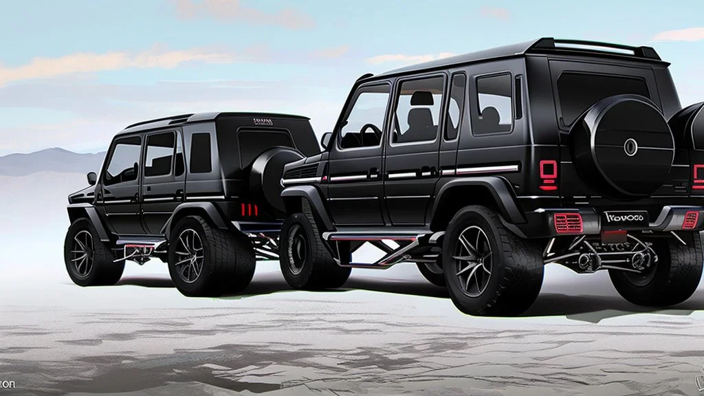 musou black painted Super G-Class 2025 Hyper Sport, rear view