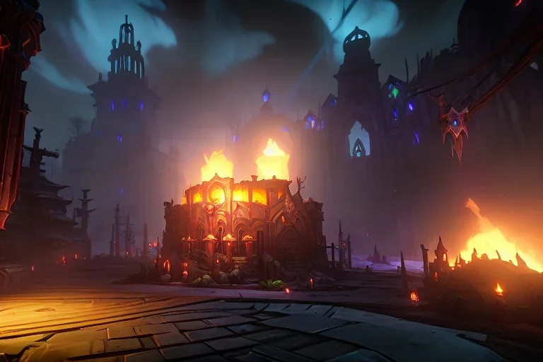 undercity darktown fantasy gritty magical catacombs underground forge foundry