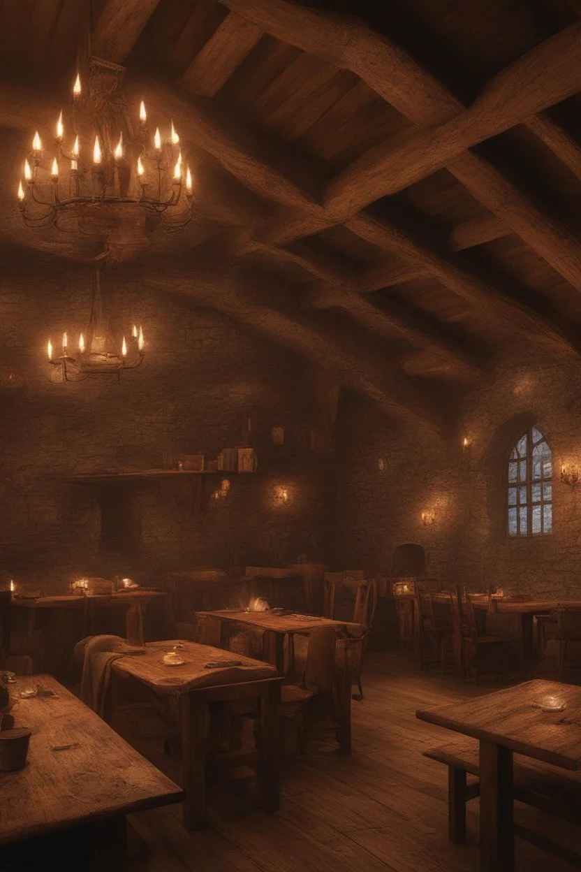 Warm and cozy medieval tavern