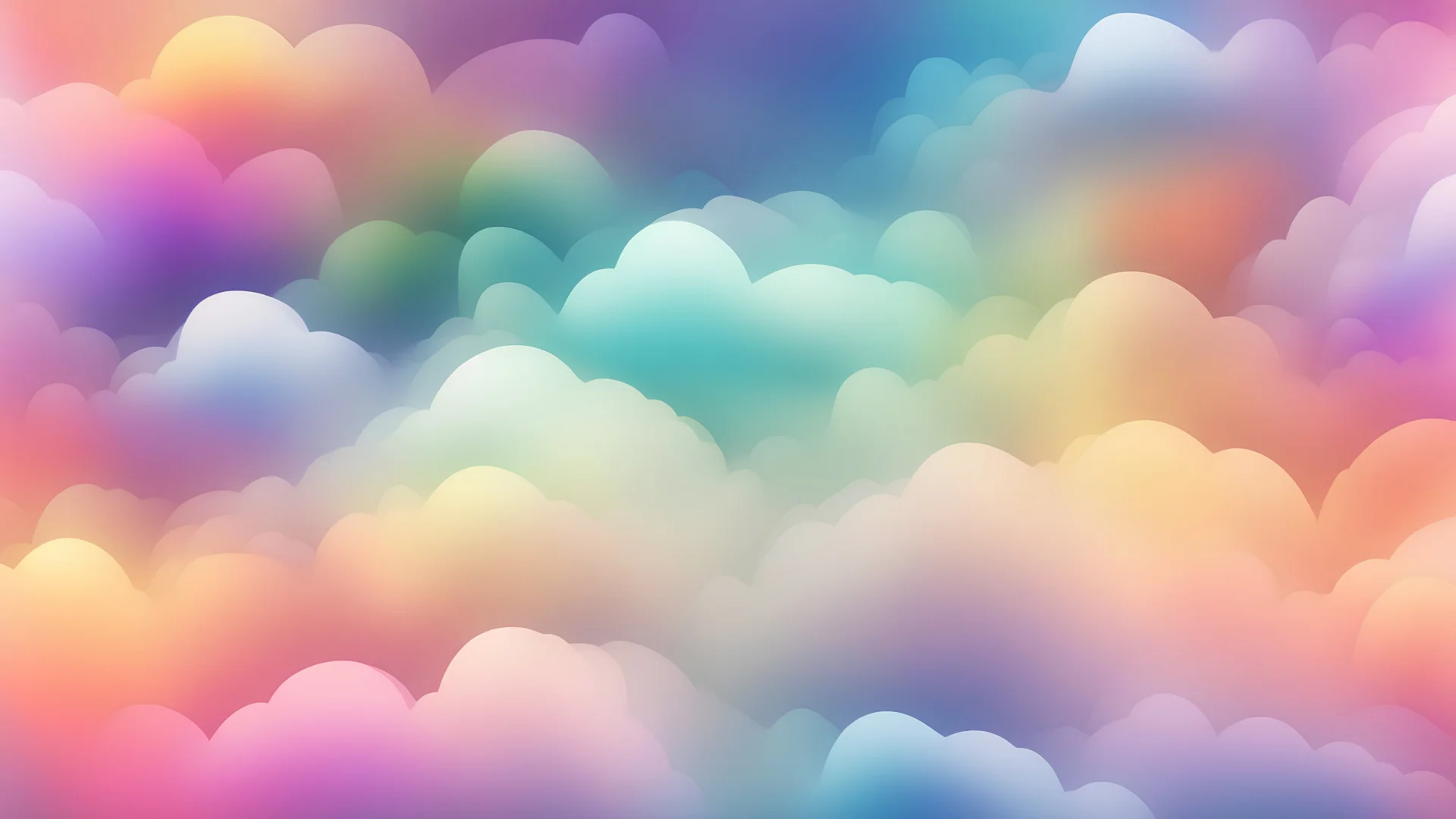 Colorful abstract blurred foggy rainbow smoke clouds vector frame pattern background illustration