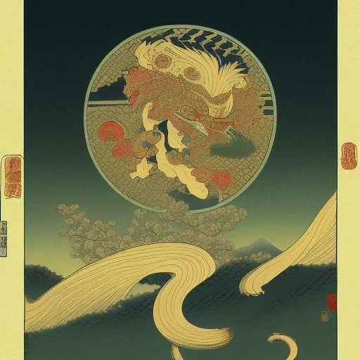 Ukiyo-e japanese art , logo