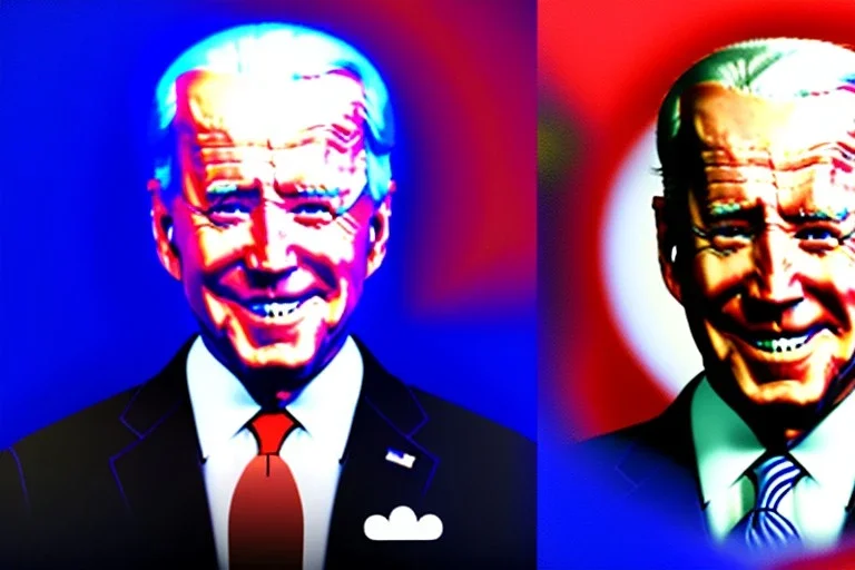 Painting of Messiah with Joe Biden's face