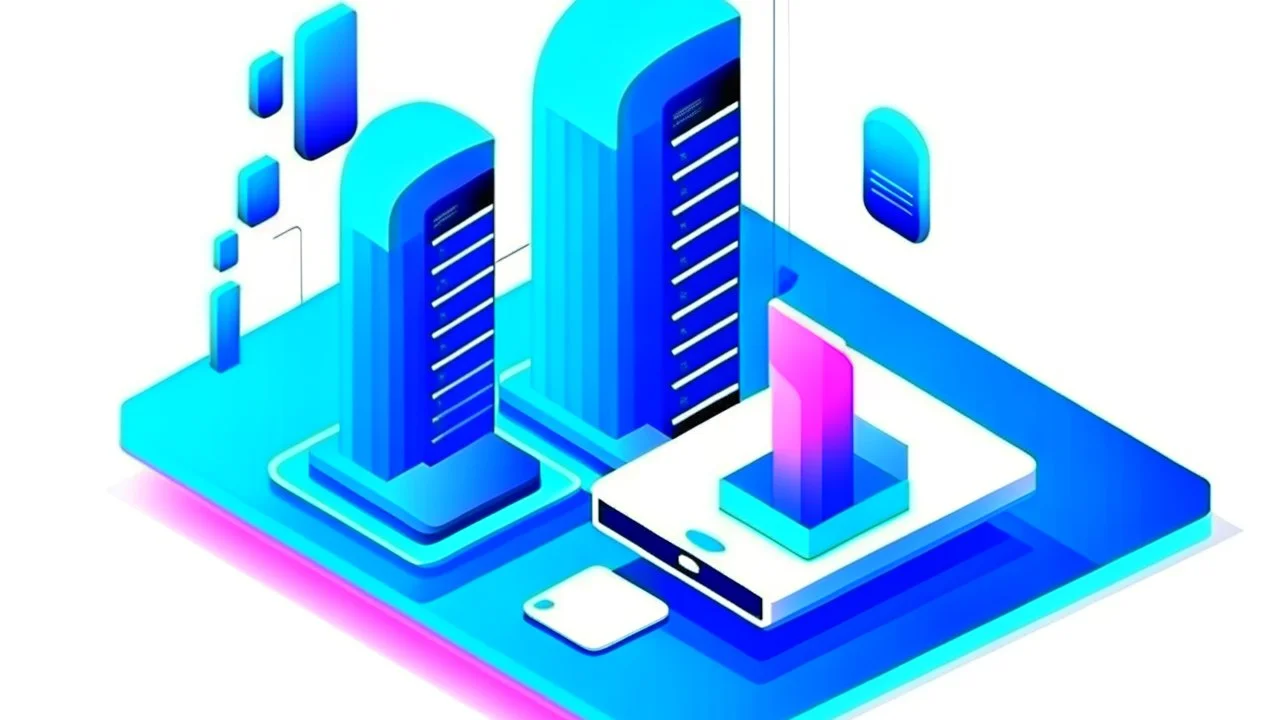 Gradient website hosting illustration