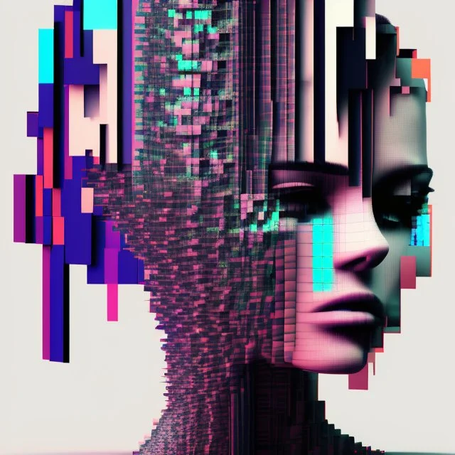glitch art in 3d