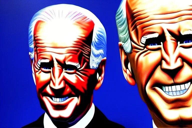 Painting of Moses with Joe Biden's face