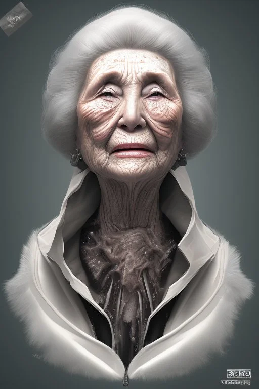 Old woman who had too many facelifts