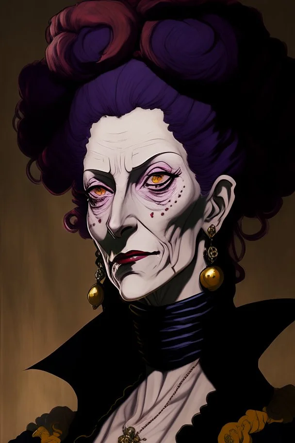 A portrait of Moria, from One Piece anime, Caravaggio style