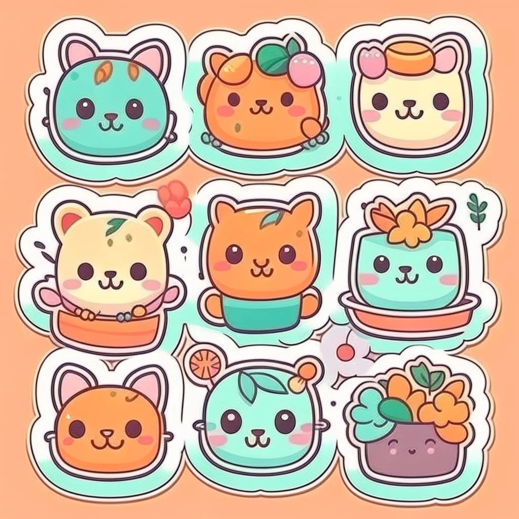 cute stickers templates